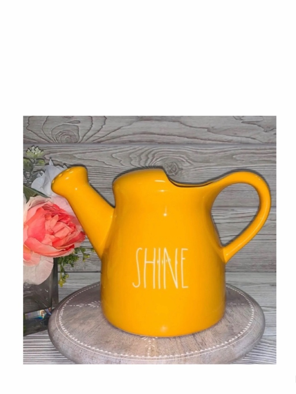 NEW Rae Dunn Shine Watering Can Yellow